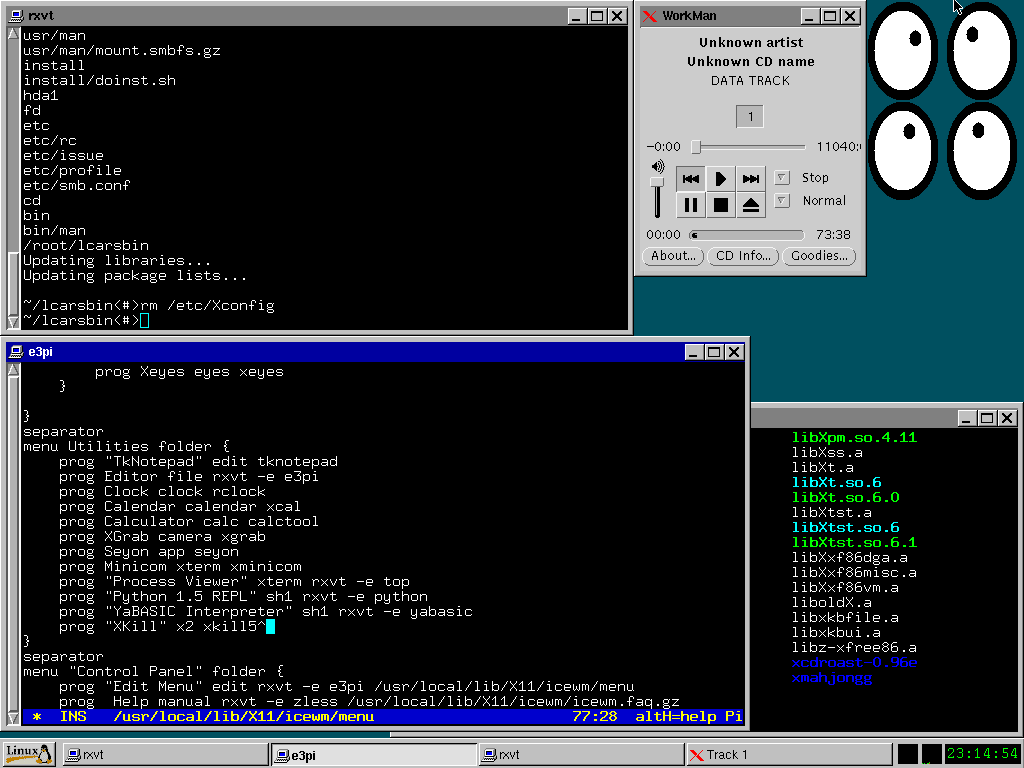 BasicLinux-LCARS IceWM desktop